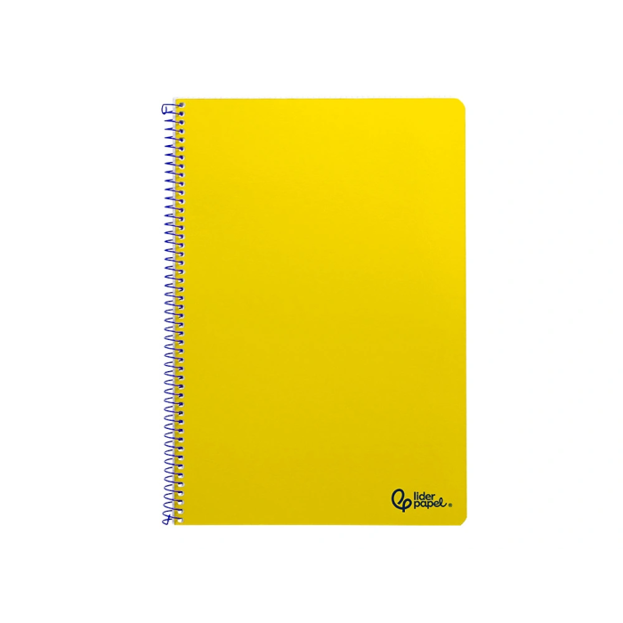 Liderpapel Cuaderno espiral A4 Smart, tapa blanda, 80 hojas, 75gr, cuadro 4mm con margen, color amarillo 1