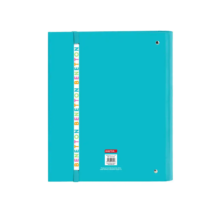 Carpeta de anillas Benetton Summer Azul 27 x 32 x 3.5 cm 1