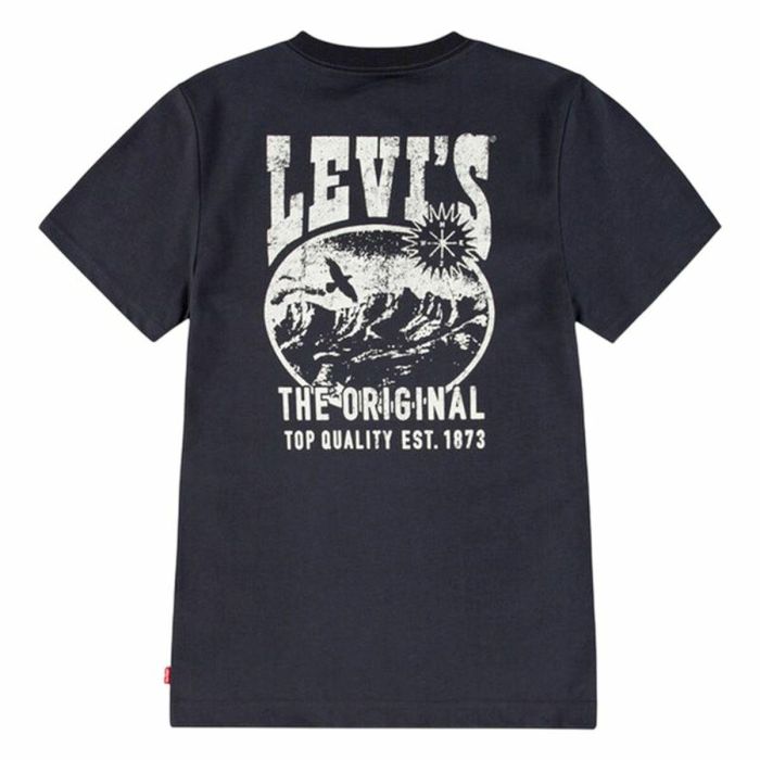 Camiseta de Manga Corta Infantil Levi's Lvb Valley View Negro 1 Camiseta de Manga Corta Infantil Levi's Lvb Valley View Negro 1