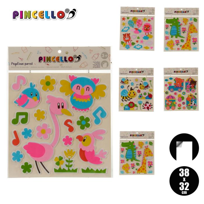 Pegatinas Pared 38X32Cm Variadas Surt 6 Pincello (24 Unidades) 3 Pegatinas Pared 38X32Cm Variadas Surt 6 Pincello (24 Unidades) 3