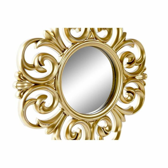 Espejo Moderno DKD Home Decor Blanco Dorado 2 x 35 x 35 cm Set de 5 (2 Unidades) 2 Espejo Moderno DKD Home Decor Blanco Dorado 2 x 35 x 35 cm Set de 5 (2 Unidades) 2