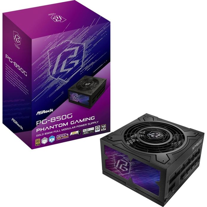 Asrock PG-850G Fuente Alimentación PC 850W 80 PLUS Gold ATX Negra 90-UXP085-GFEAAB