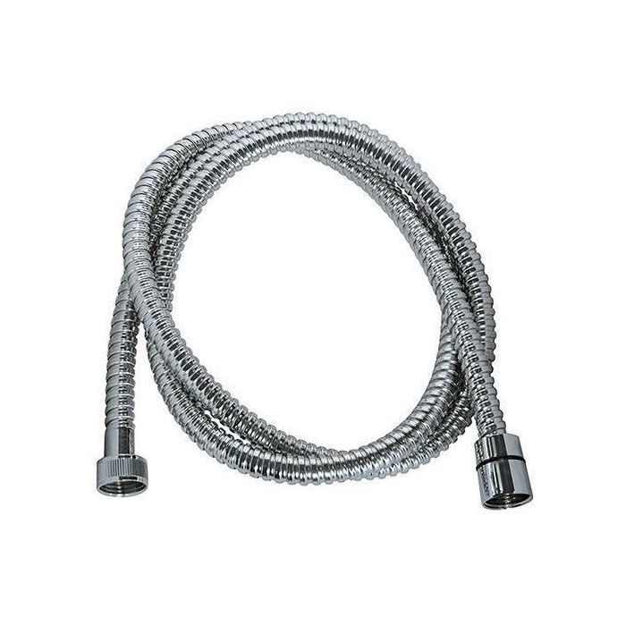 Edouard Rousseau ROU3047404026110 Manguera de Ducha con Tuercas Metálicas, Engarces de Seguridad, 2m, Mango de Acero Inoxidable Cromado