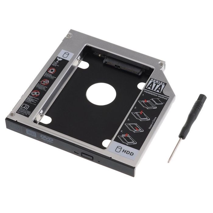 Adaptador HDD/SSD SATA para Unidad Óptica (12,7 mm) Ewent EW7005 1 Adaptador HDD/SSD SATA para Unidad Óptica (12,7 mm) Ewent EW7005 1