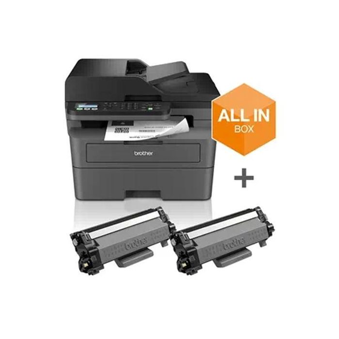 Brother Equipo Multifunción Láser Monocromo con Fax, Duplex Automático, WiFi, USB - Impresión, Copia, Escaneado