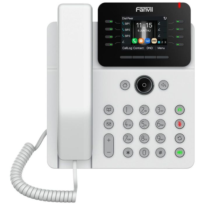 Fanvil V62G Teléfono IP Prime Business Phone SIP, PoE, Gigabit Ethernet, 12 Líneas, USB, Color Blanco/Negro
