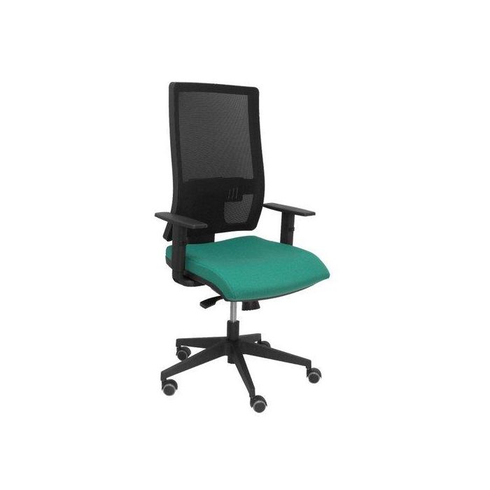 Silla Piqueras Y Crespo Horna Brazos Regulables Mecanismo Sincro Apoyo Lumbar Respaldo Malla Transpirable Y Asiento Tapizado Bali Verde
