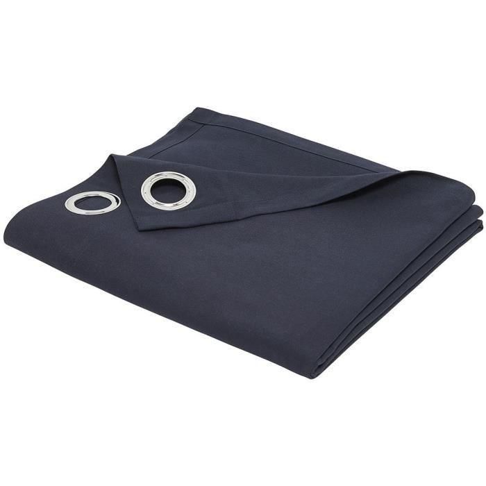 Today TOD1694780560730 Cortina con ojales 140x240cm 100% Algodón Azul marino 2
