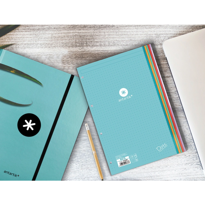 Antartik Recambio A4 100 Hojas 90gr Puntos 4 Taladros Bandas de 5 Colores 7 Antartik Recambio A4 100 Hojas 90gr Puntos 4 Taladros Bandas de 5 Colores 7