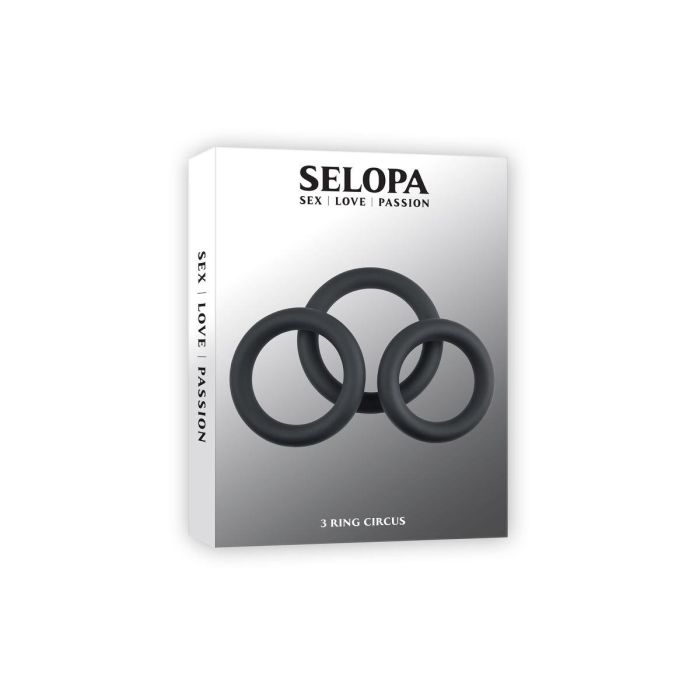 Anillo para el Pene Selopa Selopa Negro 2 Anillo para el Pene Selopa Selopa Negro 2