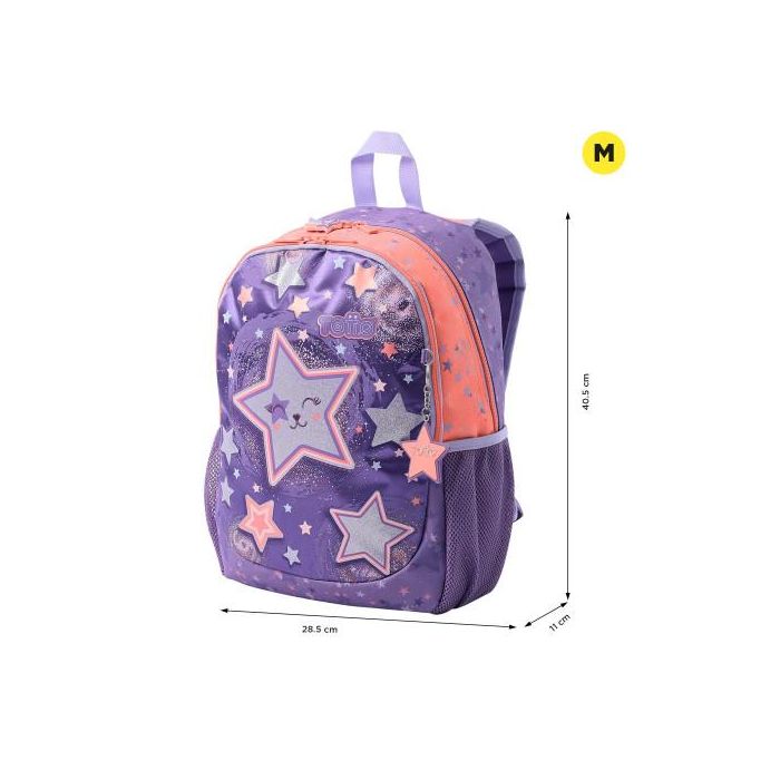 Totto Mochila Morral Star Cat M MJ04STC002-2410-4Q8M Morado Niña Poliester Estampado Satín Funcional 1 Totto Mochila Morral Star Cat M MJ04STC002-2410-4Q8M Morado Niña Poliester Estampado Satín Funcional 1