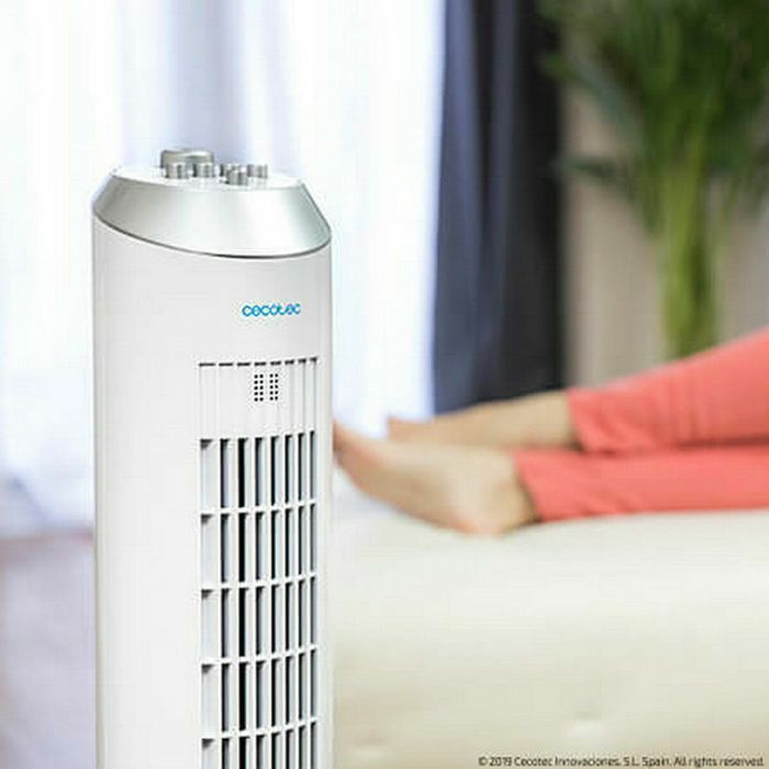 Ventilador Torre Cecotec ForceSilence 8090 Skyline 60W Blanco 4 Ventilador Torre Cecotec ForceSilence 8090 Skyline 60W Blanco 4