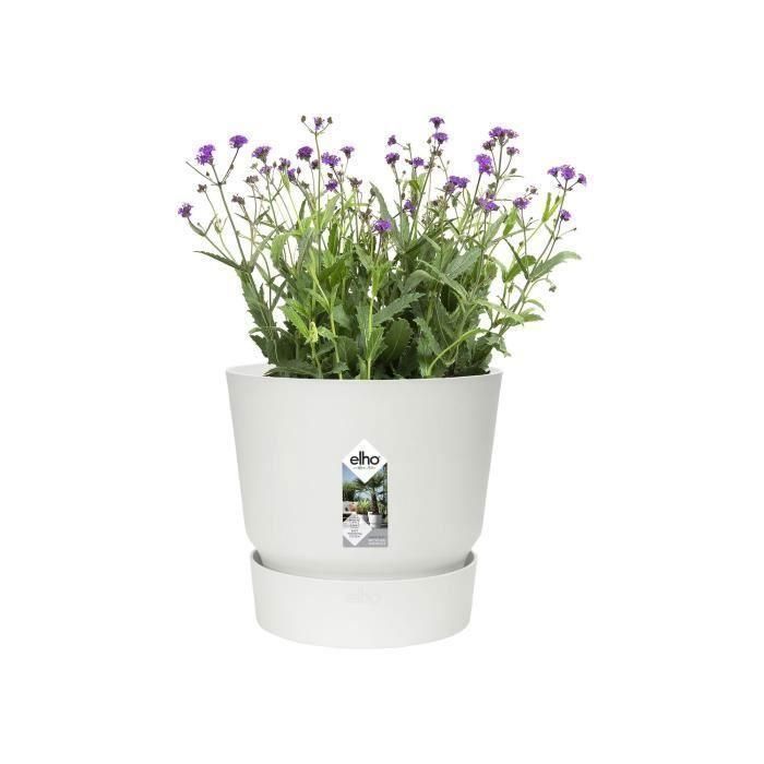 Maceta redonda ELHO Greenville 40 - Exterior - Ø 39 x H 36.8 cm - Blanco 2 Maceta redonda ELHO Greenville 40 - Exterior - Ø 39 x H 36.8 cm - Blanco 2