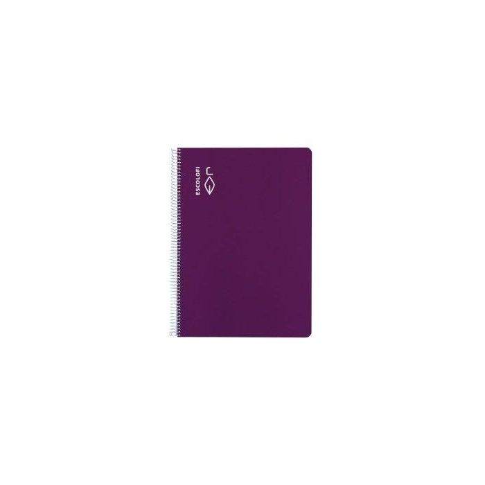Bloc Escolofi Tapa Dura A4 80H Cuadric.4X4 70G Violeta 5 unidades