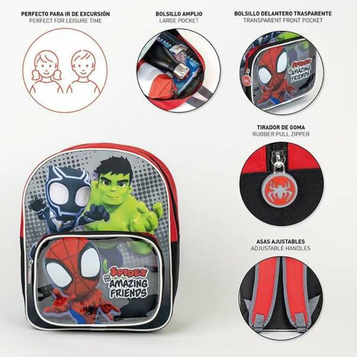 Mochila Escolar Spidey Rojo 25,0 x 30,0 x 1,2 cm 3