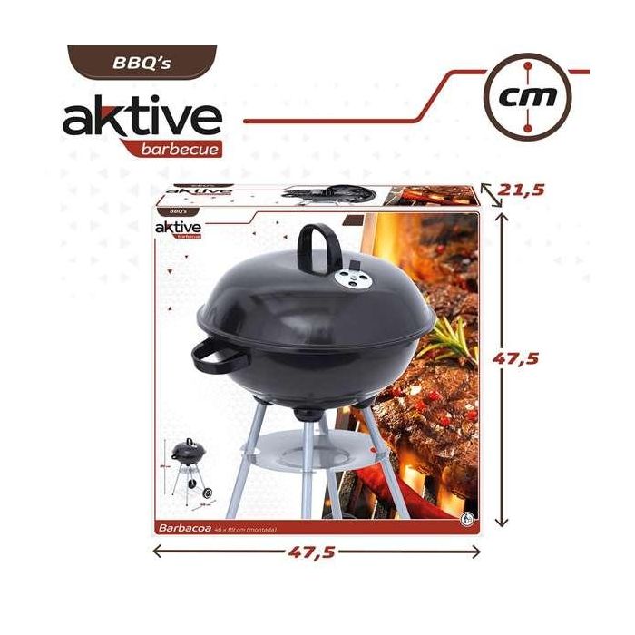 Barbacoa de carbón redonda con tapa aktive 46cm 5 Barbacoa de carbón redonda con tapa aktive 46cm 5