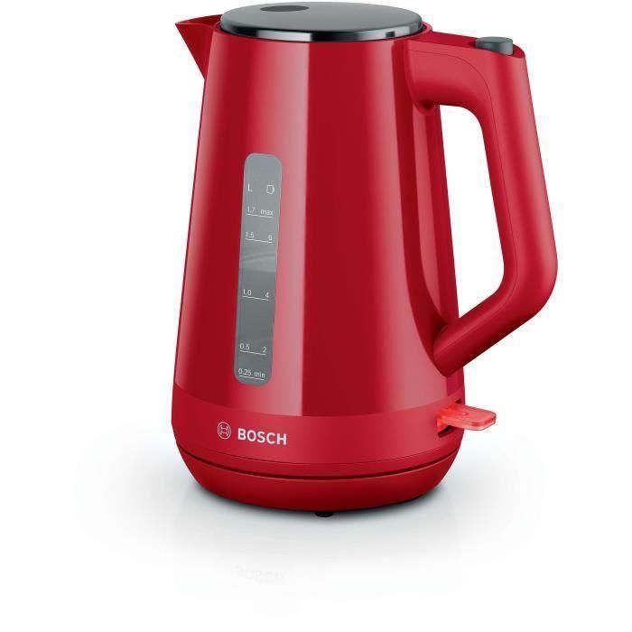 Hervidor - BOSCH - TWK1M124 MyMoment - Rojo - capacidad 1,7L - base 360° - recogecables - 3 dispositivos de seguridad automáticos