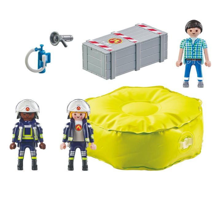 Playmobil Bomberos Con Colchoneta 71465 Set de Rescate para Niños +4 Años 4