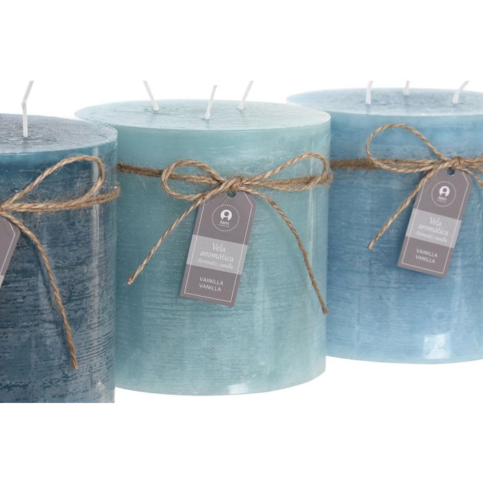 DKD Home Decor Vela de Cera Básicos Surtidas en Turquesa, Azul y Verde 12x12x12 cm Pack 3 Unidades 90 Horas 1180g 2 DKD Home Decor Vela de Cera Básicos Surtidas en Turquesa, Azul y Verde 12x12x12 cm Pack 3 Unidades 90 Horas 1180g 2