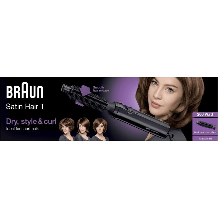 Braun AS 110 Cepillo de Aire Caliente Satin Hair 1, 2 Ajustes de Temperatura, para Cabello Seco/Mojado Corto/Todo Tipo 4 Braun AS 110 Cepillo de Aire Caliente Satin Hair 1, 2 Ajustes de Temperatura, para Cabello Seco/Mojado Corto/Todo Tipo 4