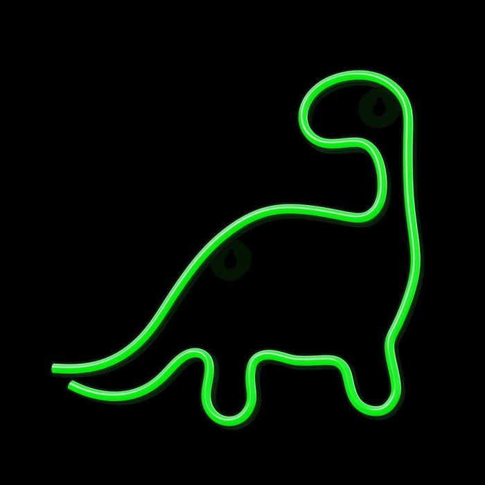 Lampara Forever Neon Led Dinosaur Green 4 Lampara Forever Neon Led Dinosaur Green 4