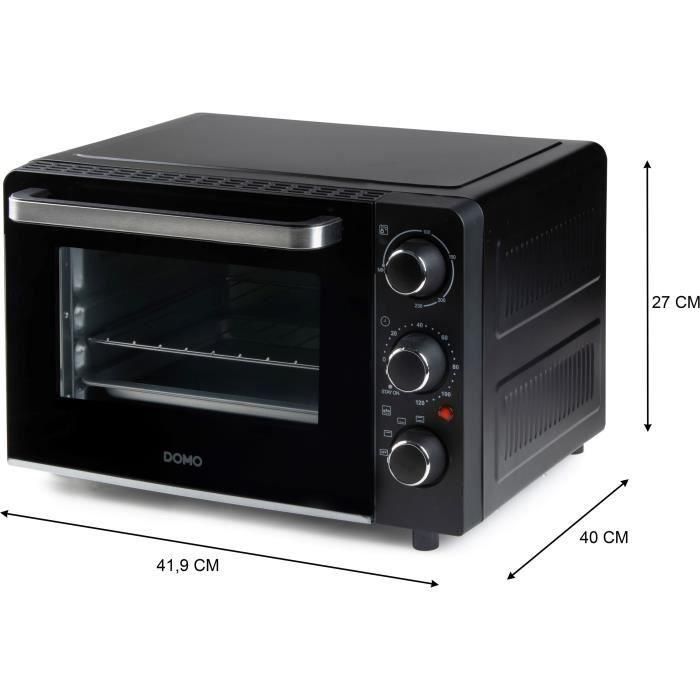 Domo DOM5411397158116 DO807GO Mini Horno Eléctrico 20 L para Hornear y Refrigerios, 1300W, Negro 1