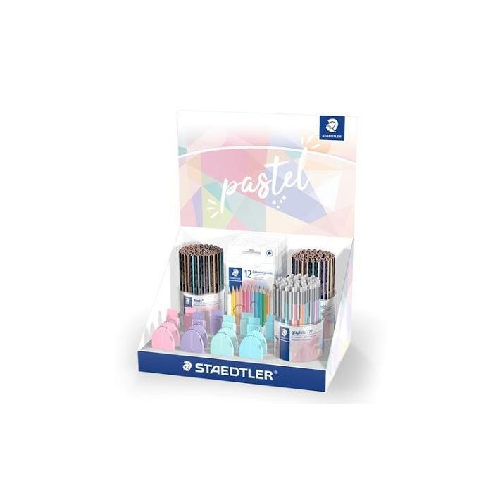 Staedtler Expositor de Lápices Pastel Line Cartón Sobremesa con Variedad de Noris y Graphite