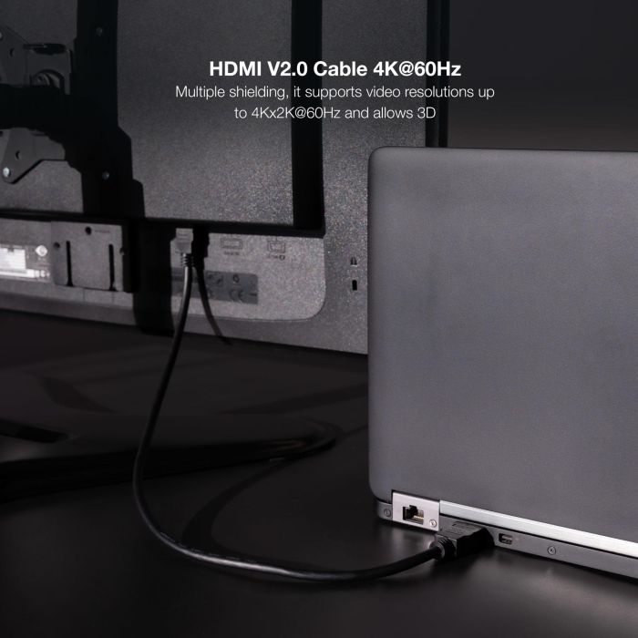Nanocable 10.15.3801-L150 Cable HDMI 2.0 4K@60Hz 18Gbps HDMI Macho - HDMI Macho 1.5m Negro. Soporta HDR y ARC 4 Nanocable 10.15.3801-L150 Cable HDMI 2.0 4K@60Hz 18Gbps HDMI Macho - HDMI Macho 1.5m Negro. Soporta HDR y ARC 4