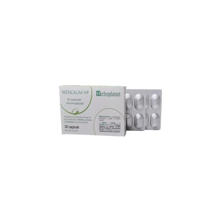 HERBOPLANET Mencalim Hp Complemento Alimenticio con Menta, Canela y Limón para la Digestión 30 Cápsulas