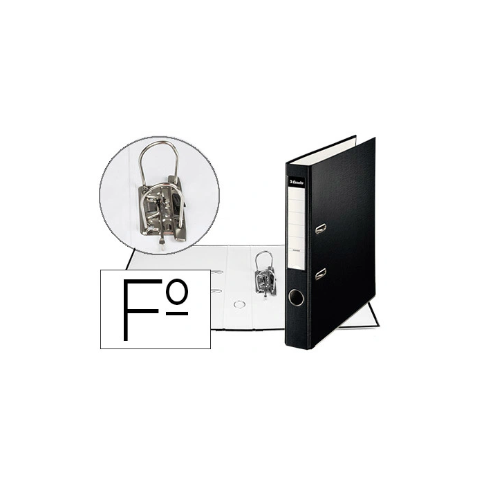 Esselte Archivador de Palanca Folio Lomo 50 mm Negro con Rado - Para Documentos y Almacenamiento 0 Esselte Archivador de Palanca Folio Lomo 50 mm Negro con Rado - Para Documentos y Almacenamiento 0