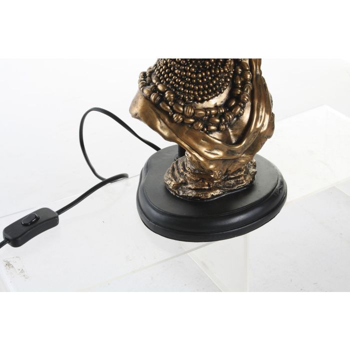 DKD Home Decor Lámpara Sobremesa Colonial Africana Dorada y Negra, E27, 50W, Pantalla Poliéster, 58 cm Alto, Base 31x31 cm 3 DKD Home Decor Lámpara Sobremesa Colonial Africana Dorada y Negra, E27, 50W, Pantalla Poliéster, 58 cm Alto, Base 31x31 cm 3