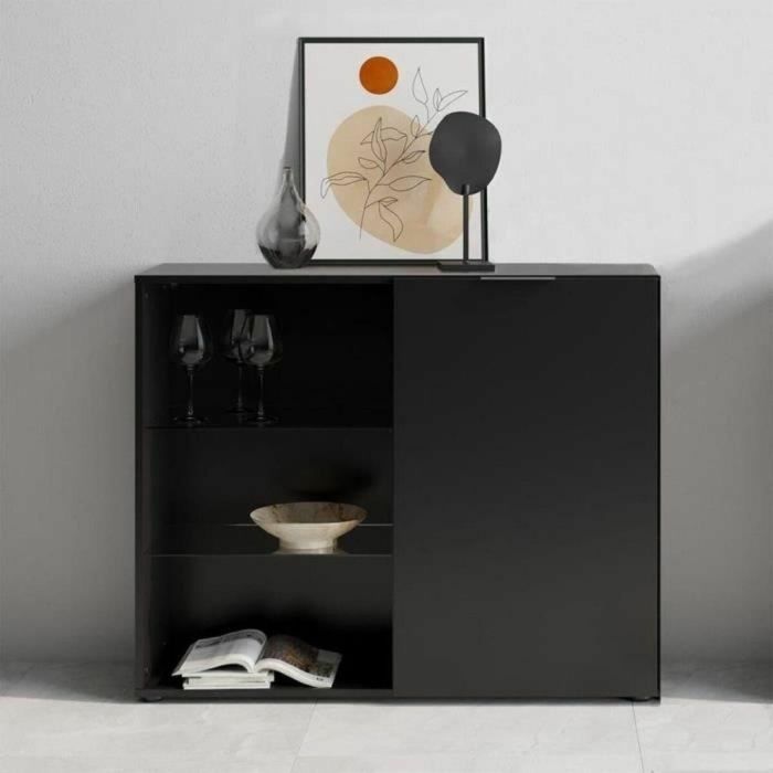 FMD 4029494125316 Mueble de Almacenamiento Compacto Negro, 99,1 cm Ancho x 81,3 cm Alto x 31,5 cm Fondo, Fabricado en Alemania 14