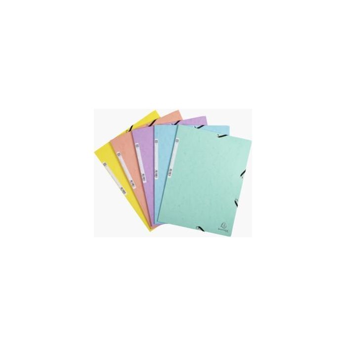 Exacompta Carpeta Aquarel Cartón Lustrado 400 gr Tres Solapas Gomas A4 Mate Surtidos Pastel -5U- Exacompta Carpeta Aquarel Cartón Lustrado 400 gr Tres Solapas Gomas A4 Mate Surtidos Pastel -5U-