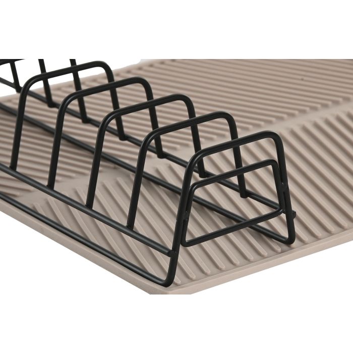 Escurreplatos Basicos DKD Home Decor Beige Negro 33 x 8 x 43 cm (2 Unidades) 1 Escurreplatos Basicos DKD Home Decor Beige Negro 33 x 8 x 43 cm (2 Unidades) 1