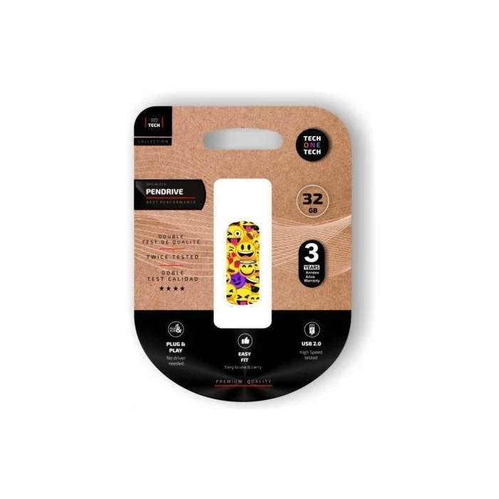 Memoria Usb 32Gb Tech-One-Tech Emoji Collage 2.0 (Incluye Canon Lpi De 0.24 )