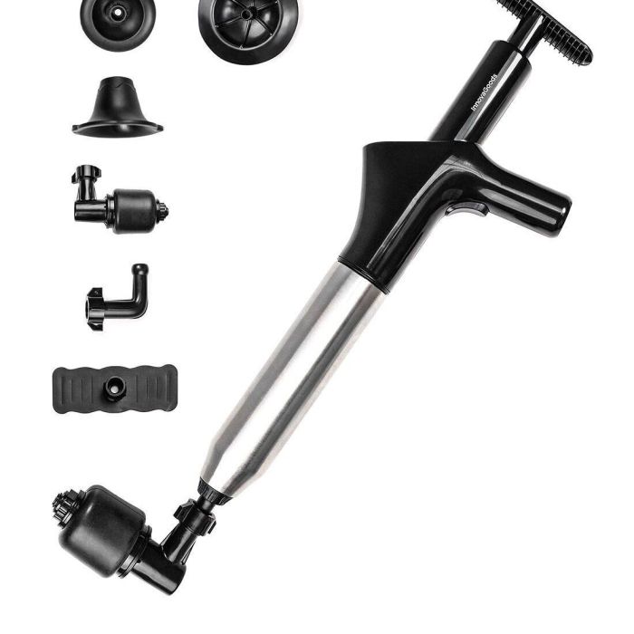 Desatascador de Aire Comprimido de Alta Presión con Accesorios y Manómetro 5 en 1 Jetpro InnovaGoods 2