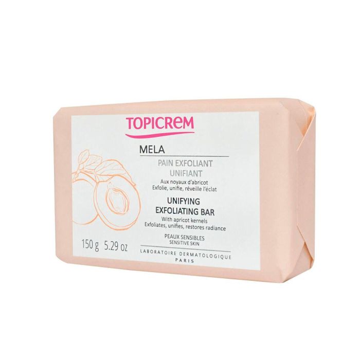 Topicrem Barra Exfoliante Unificadora 150 gr - Limpiador Facial para Piel Sensible, Reduce Manchas Oscuras y Aporta Luminosidad