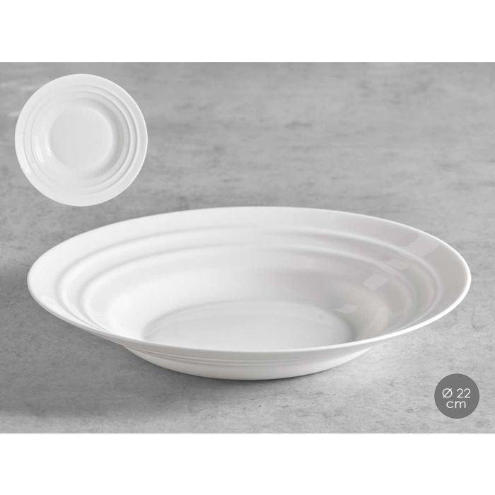Plato Hondo Ondas Opal 22Cm Vivalto (24 Unidades) Plato Hondo Ondas Opal 22Cm Vivalto (24 Unidades)