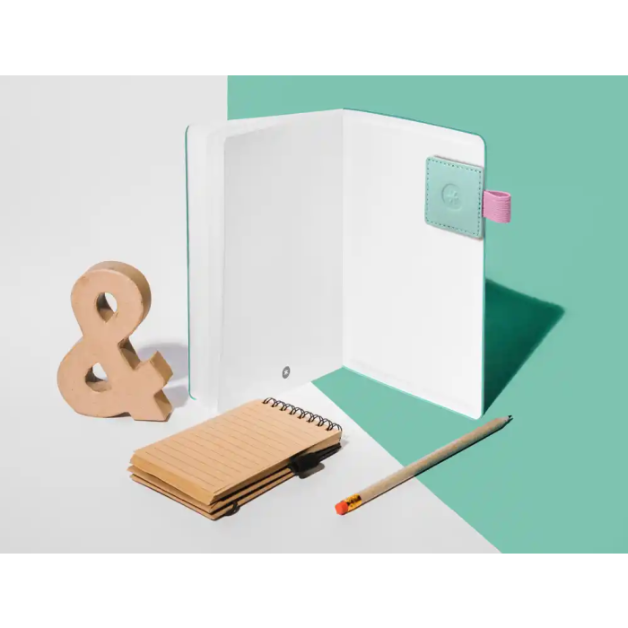 Antartik Portaboligrafo Autoadhesivo con Elastico hasta 15 mm Grosor, Turquesa y Rosa, Para Cuaderno Note 9 Antartik Portaboligrafo Autoadhesivo con Elastico hasta 15 mm Grosor, Turquesa y Rosa, Para Cuaderno Note 9