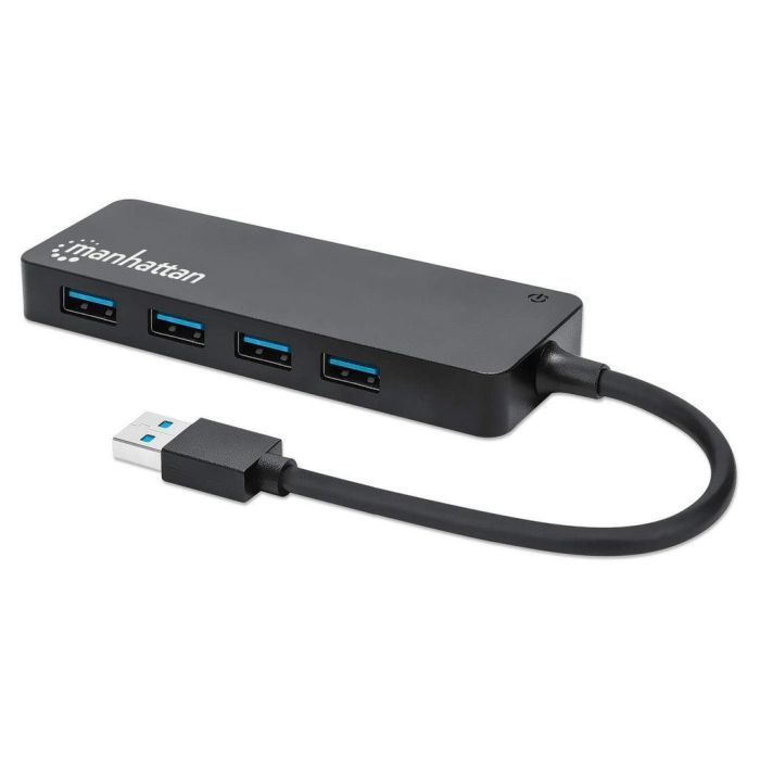 Manhattan USB-A 4-Port Hub, 4X USB-A Ports, 5 Gbps (USB 3.2 Gen1
