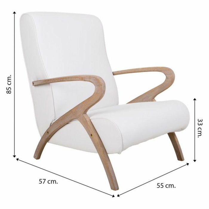 Sillón Alexandra House Living Blanco 55 x 85 x 57 cm Tapizado Polipiel 1 Sillón Alexandra House Living Blanco 55 x 85 x 57 cm Tapizado Polipiel 1