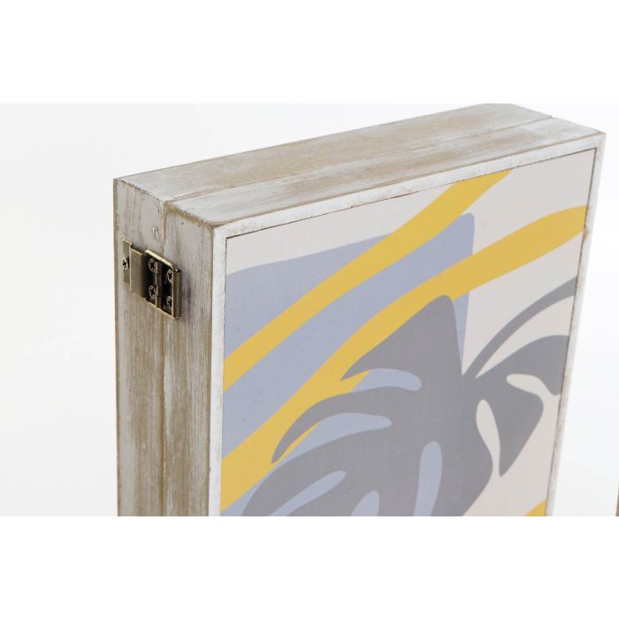DKD Home Decor Guardallaves Colgador de Llaves Tropical Moderno Decorativo Multicolor de MDF 30x20x6 cm Set 4 Unidades Diseños Surtidos 1