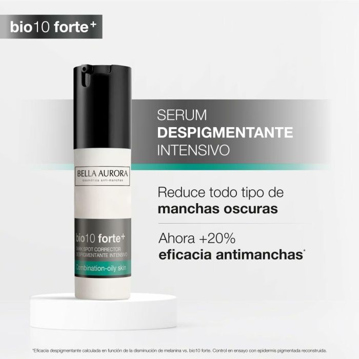Bella Aurora BIO10 FORTE+ serum despigmentante para piel mixta-grasa 30 ml. Reduce manchas y poros, matificante 2 Bella Aurora BIO10 FORTE+ serum despigmentante para piel mixta-grasa 30 ml. Reduce manchas y poros, matificante 2