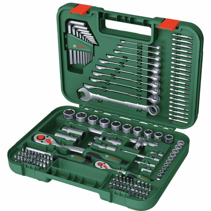 Bosch BOS4053423255133 Juego de Herramientas Manuales de 132 Piezas: Llaves, Trinquetes, Destornilladores para Fijación Pesada 2 Bosch BOS4053423255133 Juego de Herramientas Manuales de 132 Piezas: Llaves, Trinquetes, Destornilladores para Fijación Pesada 2