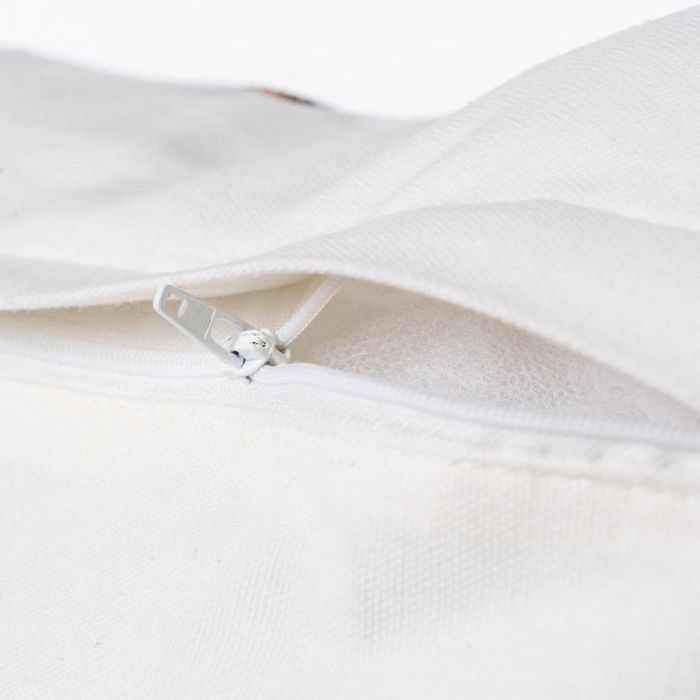 Cojín Blanco-Marrón Algodón/Terciopelo 50 X 50 cm