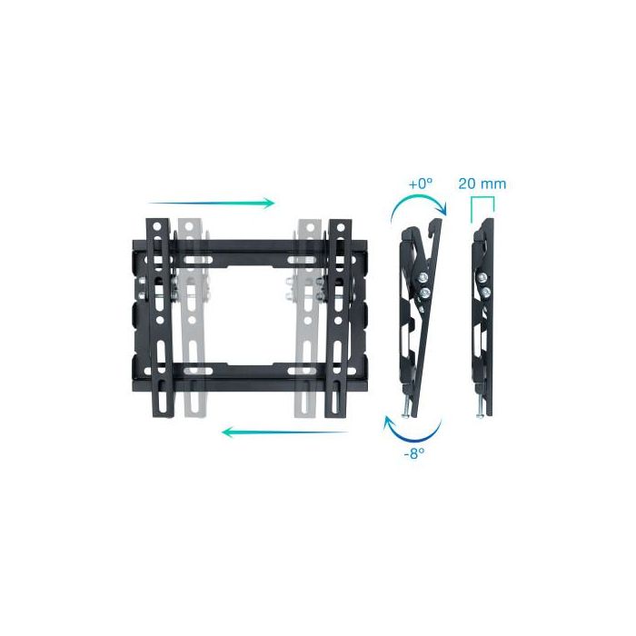 TooQ Soporte de Pared Inclinable LP1044T-B para TV de 23 a 43 Pulgadas y hasta 45kg 1 TooQ Soporte de Pared Inclinable LP1044T-B para TV de 23 a 43 Pulgadas y hasta 45kg 1