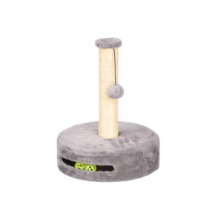 Mascow Rascador Columna para Gato con Base Redonda 34x44x34 cm en Gris y Marrón 1