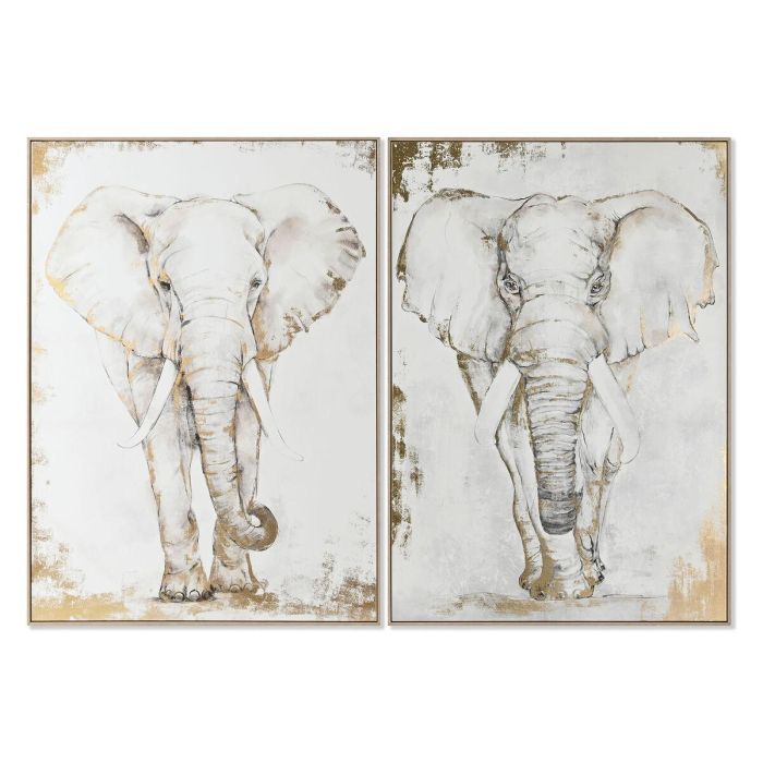 Cuadro Colonial DKD Home Decor Blanco Beige 4 x 140 x 100 cm (2 Unidades) Cuadro Colonial DKD Home Decor Blanco Beige 4 x 140 x 100 cm (2 Unidades)