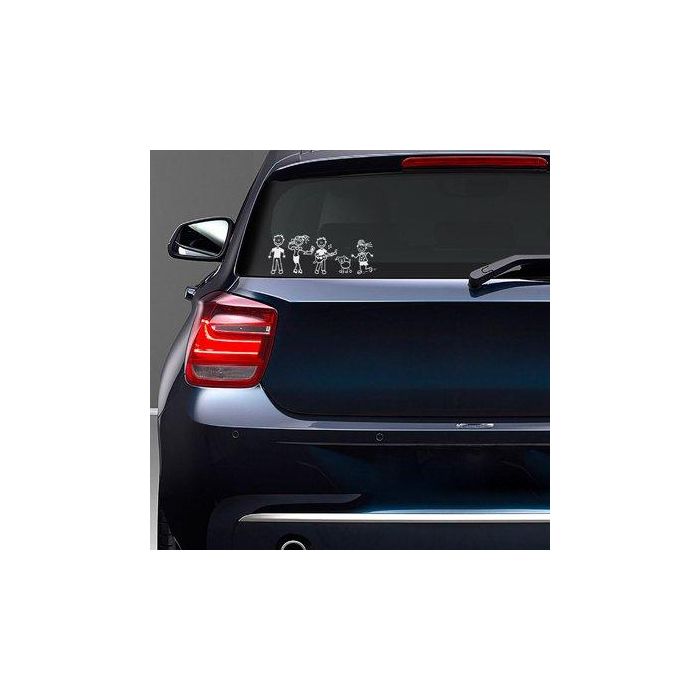 Abc Cs5 ADH06670 Adhesivo para Familia Perro Ventana Coche Exterior Personalizable 2