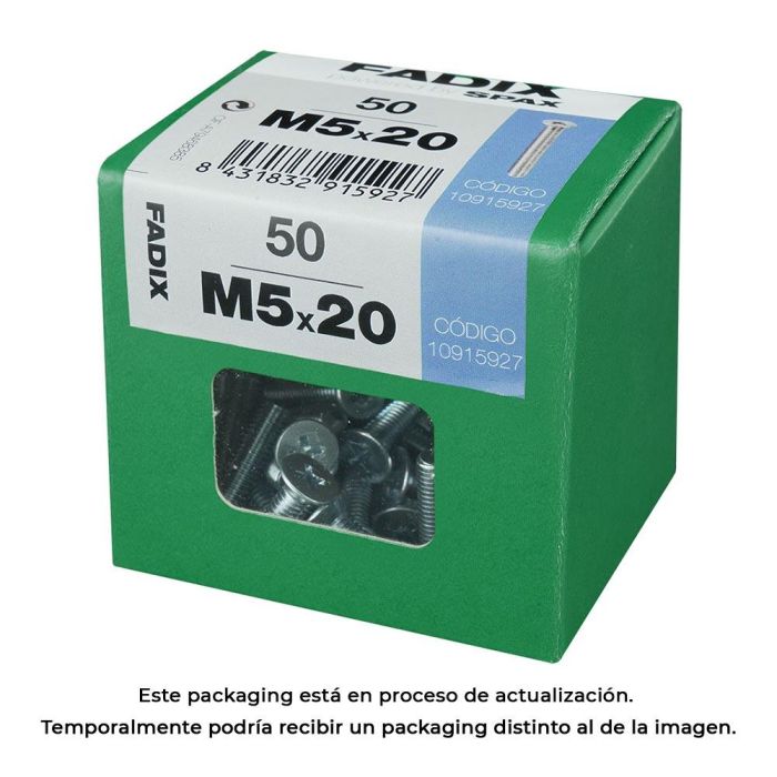 Fadix Tornillo Métrico CP M5x20mm, Caja de 50 Unidades 0 Fadix Tornillo Métrico CP M5x20mm, Caja de 50 Unidades 0